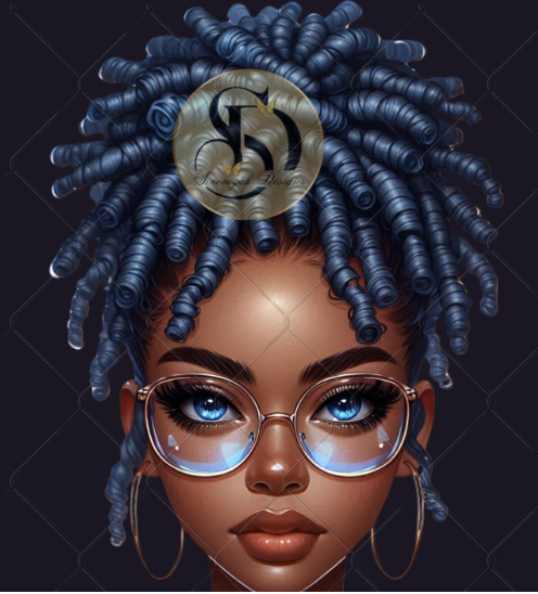 Black Girl Messy Bun Png