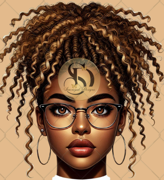 Black Girl Messy Bun Png