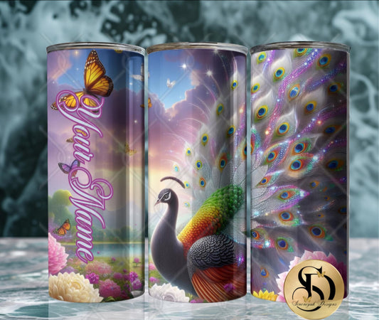Beautiful Peacock Tumbler