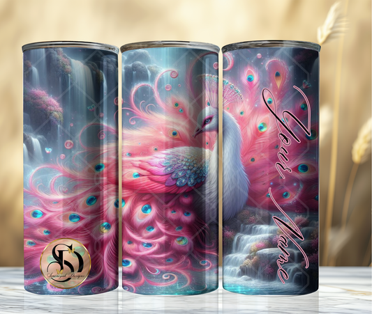 Pink Peacock Tumbler