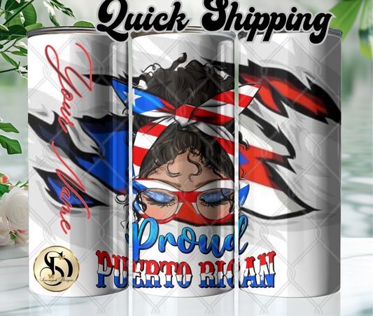 Proud Puerto Rican tumbler Woman