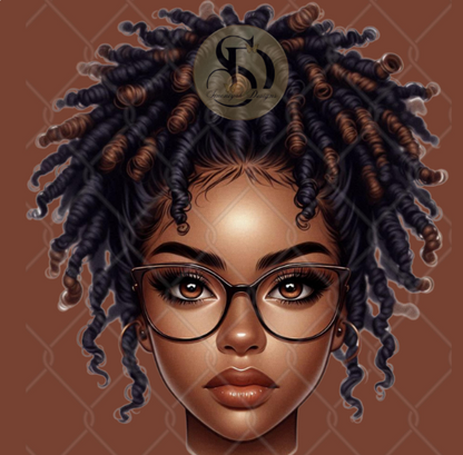 10 African American Messy Bun PNG