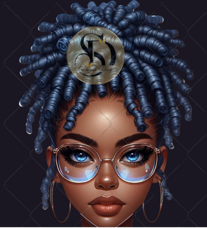 Black Girl Messy Bun Png